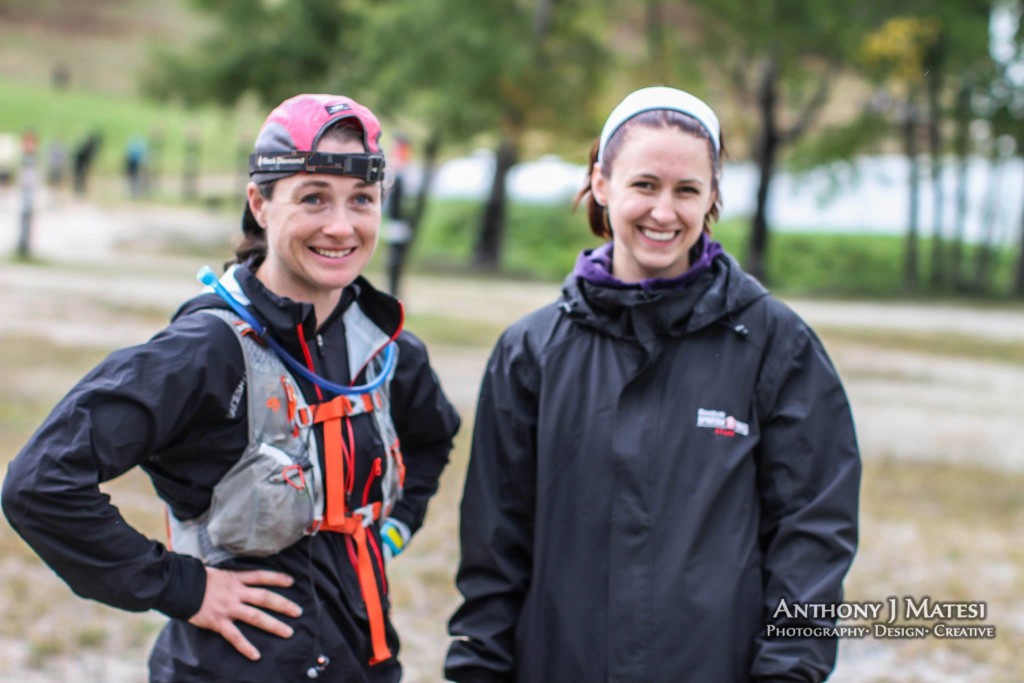 Knowing it was the end of my race day, with Jennifer Sullivan