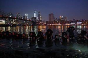 9/11 Memorial GORUCK Challenge:  push-ups in the East River